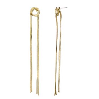 Adornia 14k Gold Plated Slinky Rope Chain Earrings