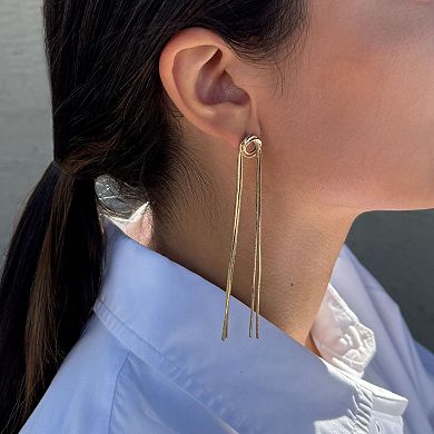 Adornia 14k Gold Plated Slinky Rope Chain Earrings