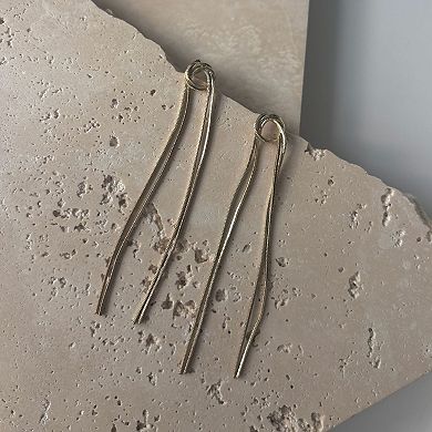 Adornia 14k Gold Plated Slinky Rope Chain Earrings