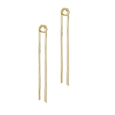 Adornia 14k Gold Plated Slinky Rope Chain Earrings