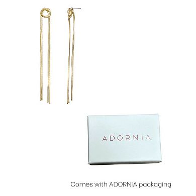 Adornia 14k Gold Plated Slinky Rope Chain Earrings