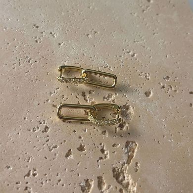 Adornia 14k Gold Plated Crystal Drop Earrings