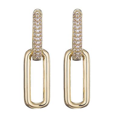 Adornia 14k Gold Plated Crystal Drop Earrings