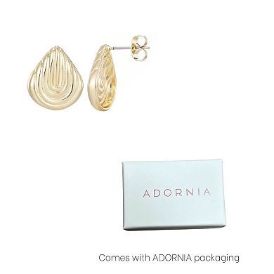 Adornia 14k Gold Plated Deco Stud Earrings