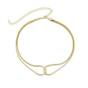 Adornia 14k Gold Plated Interlocking Rope Chain Necklace