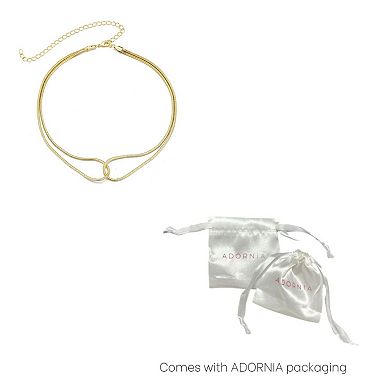 Adornia 14k Gold Plated Interlocking Rope Chain Necklace