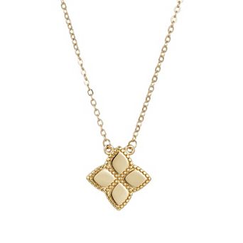 Adornia 14k Gold Plated Clover Pendant Necklace
