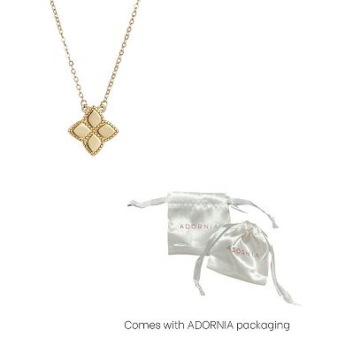 Adornia 14k Gold Plated Clover Pendant Necklace