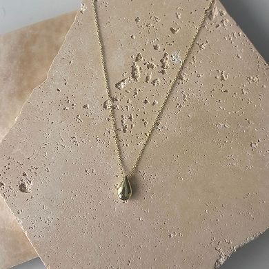 Adornia 14k Gold Plated Teardrop Pendant Necklace