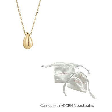 Adornia 14k Gold Plated Teardrop Pendant Necklace