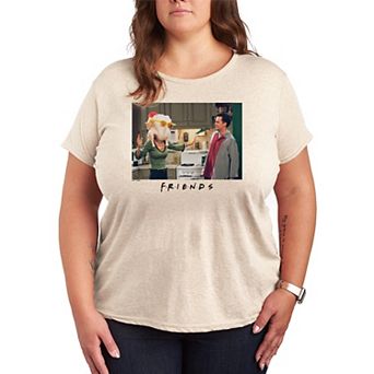 Plus Size Friends Turkey Head Graphic Tee