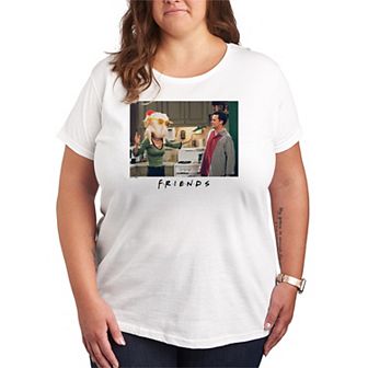 Plus Size Friends Turkey Head Graphic Tee