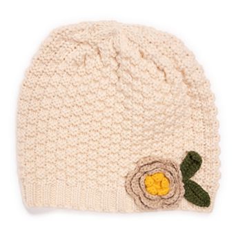 Women's MUK LUKS Beanie With Crochet Flower