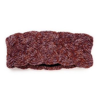 Women's MUK LUKS Braided Chunky Knit Marled Headband