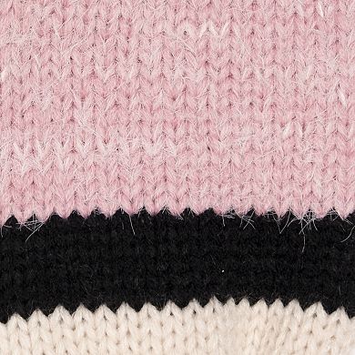 Women's MUK LUKS Eyelash Mixed Ribbed Mittens