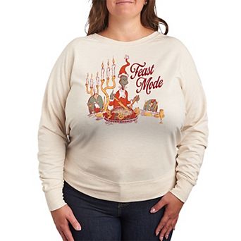 Plus Size Dr. Seuss The Grinch Feast Mode French Terry Long Sleeve Tee