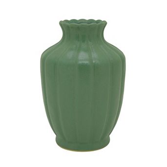 Everyday Decor Fluted Ceramic Vase Table Decor
