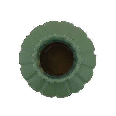 Everyday Decor Fluted Ceramic Vase Table Decor