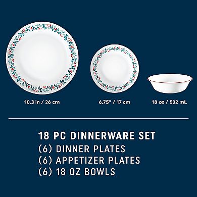 Corelle Winter Berries 18-pc. Dinnerware Set
