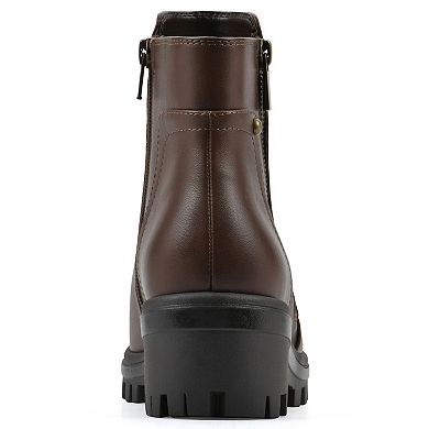 White Mountain Tahj Women's Lug Sole Booties