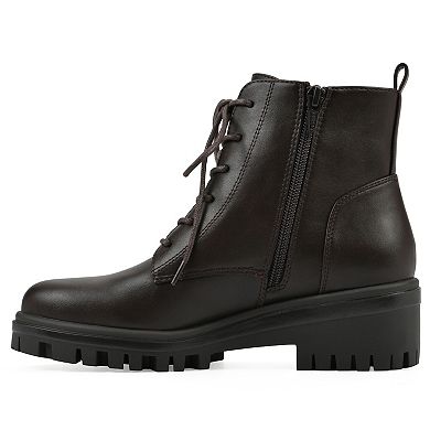 White Mountain Tappy Women's Lug Sole Combat Boots