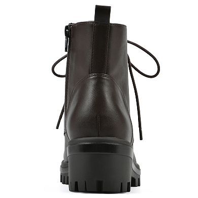White Mountain Tappy Women's Lug Sole Combat Boots