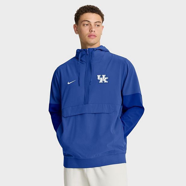 Men's Nike Royal Kentucky Wildcats Anorak Half-Zip Hoodie Jacket