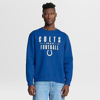 Men's Fanatics Royal Indianapolis Colts Powerful Throw Legacy Pullover Sweatshirt