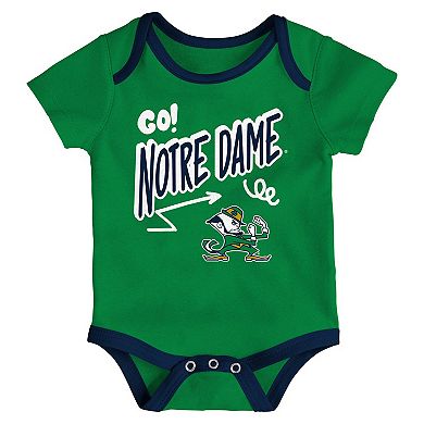 Infant Outerstuff Notre Dame Fighting Irish All Day Play Three-Piece Bodysuit Set