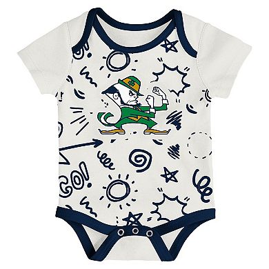 Infant Outerstuff Notre Dame Fighting Irish All Day Play Three-Piece Bodysuit Set