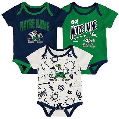 Infant Outerstuff Notre Dame Fighting Irish All Day Play Three-Piece Bodysuit Set
