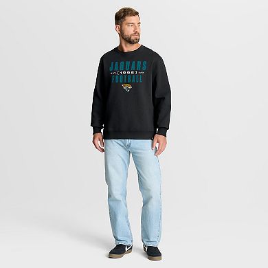 Men's Fanatics Black Jacksonville Jaguars Powerful Throw Legacy Pullover Sweatshirt