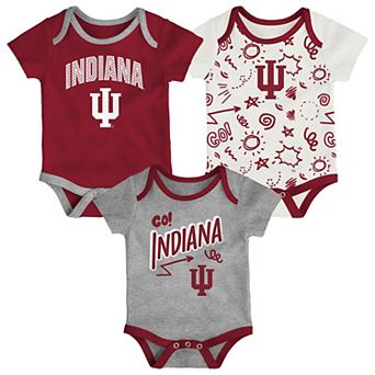 Newborn & Infant Outerstuff Indiana Hoosiers Three-Pack All Day Play Bodysuit Set
