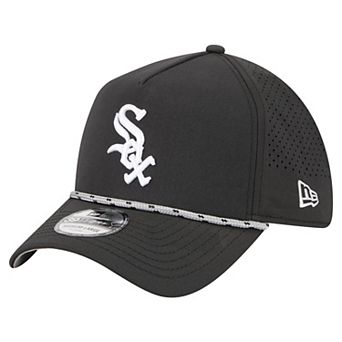 Men's New Era Black Chicago White Sox 39THIRTY A-Frame Perforated Flex Hat