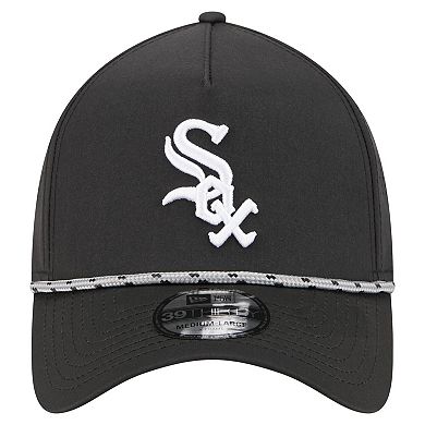 Men's New Era Black Chicago White Sox 39THIRTY A-Frame Perforated Flex Hat
