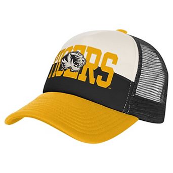 Men's Outerstuff Black/Cream Missouri Tigers Modern Fan Trucker Adjustable Hat