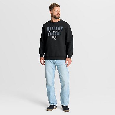 Men's Fanatics Black Las Vegas Raiders Powerful Throw Legacy Pullover Sweatshirt