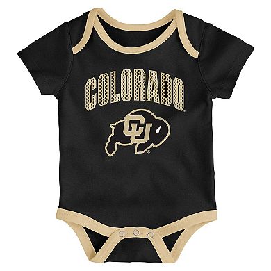 Newborn & Infant Outerstuff Colorado Buffaloes Three-Pack All Day Play Bodysuit Set