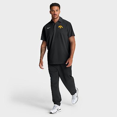 Men's Nike Black Iowa Hawkeyes 2025 Coaches Sideline Polo