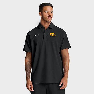 Men's Nike Black Iowa Hawkeyes 2025 Coaches Sideline Polo