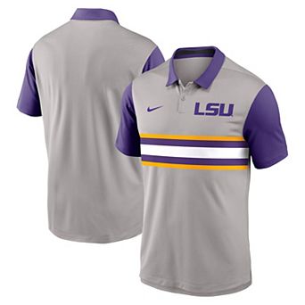 Men's Nike Gray/Purple LSU Tigers Vapor Performance Polo