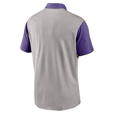 Men's Nike Gray/Purple LSU Tigers Vapor Performance Polo