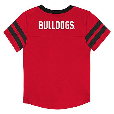 Youth Outerstuff Red Georgia Bulldogs Red Zone Two-Piece V-Neck Top and Pants Set