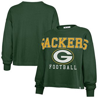 Women's '47 Green Green Bay Packers Outreach City Oversized Long Sleeve T-Shirt