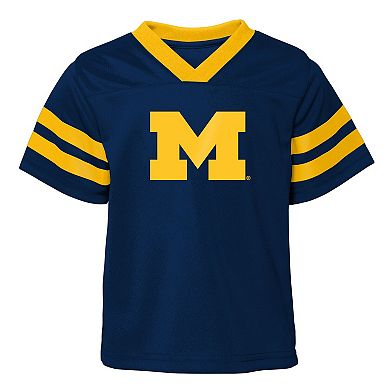 Youth Outerstuff Navy Michigan Wolverines Red Zone Two-Piece Top and Pants Set