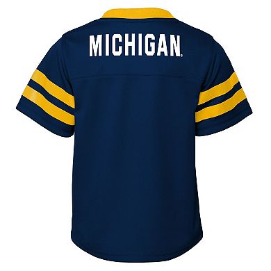 Youth Outerstuff Navy Michigan Wolverines Red Zone Two-Piece Top and Pants Set