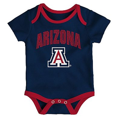 Newborn & Infant Outerstuff Arizona Wildcats Three-Pack All Day Play Bodysuit Set