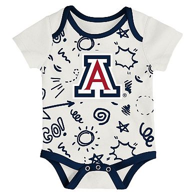 Newborn & Infant Outerstuff Arizona Wildcats Three-Pack All Day Play Bodysuit Set