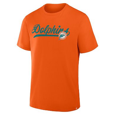 Men's Fanatics Orange Miami Dolphins Fluid Motion Legacy T-Shirt