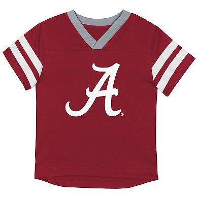 Youth Outerstuff Crimson Alabama Crimson Tide Red Zone Two-Piece V-Neck Top and Pants Set